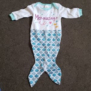 Infant girl glitter tail mermaid gown